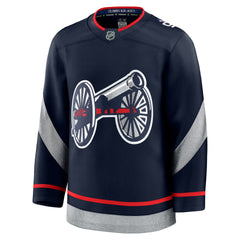 Men's Columbus Blue Jackets Elvis Merzlikins Fanatics Navy 2025 Stadium Series Premium Player Jersey