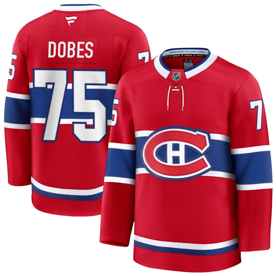 Jakub Dobes Autographed Montreal Canadiens Fanatics Premium Home Jersey