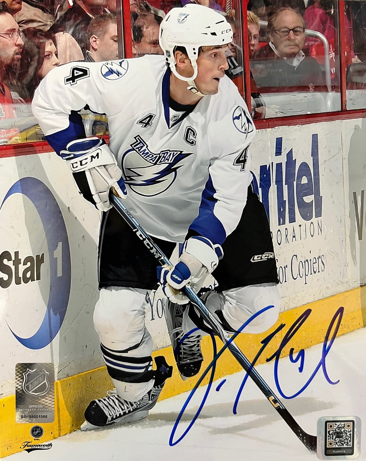 8x10 Vincent Lecavalier Tampa Bay Lightning Autographed Photo