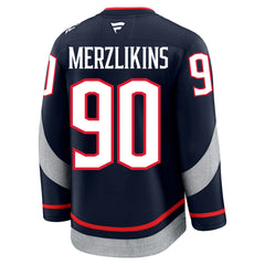 Men's Columbus Blue Jackets Elvis Merzlikins Fanatics Navy 2025 Stadium Series Premium Player Jersey