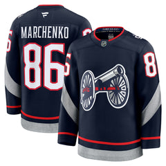 Men's Columbus Blue Jackets Kirill Marchenko Fanatics Navy 2025 Stadium Series Premium Player Jersey