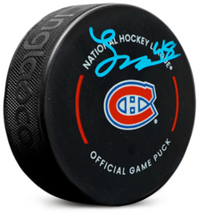 Lane Hutson Signed Montreal Canadiens Official Game Puck