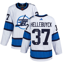 Connor Hellebuyck Signed Winnipeg Jets Reverse Retro 2.0 adidas Jersey