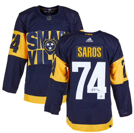 Juuse Saros Signed Nashville Predators 2022 Stadium Series adidas Jersey