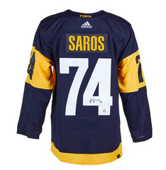 Juuse Saros Signed Nashville Predators 2022 Stadium Series adidas Jersey