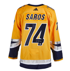 Juuse Saros Signed Nashville Predators Reverse Retro 2.0 adidas Jersey