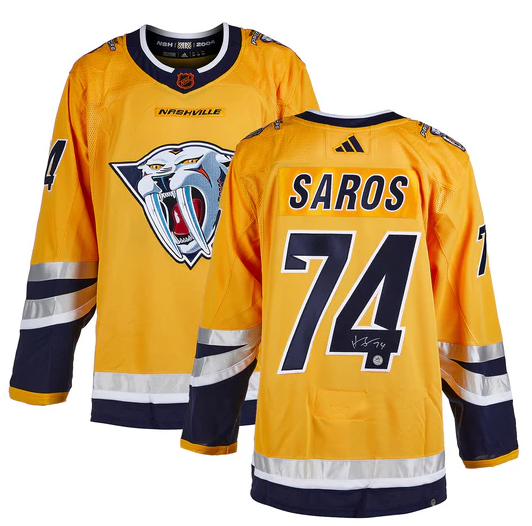 Juuse Saros Signed Nashville Predators Reverse Retro 2.0 adidas Jersey