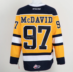 Connor McDavid Autographed Erie Otters Yellow CCM CHL Jersey