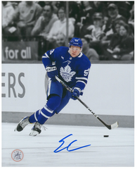 Easton Cowan Autographed Toronto Maple Leafs Game Action 8x10 Photo