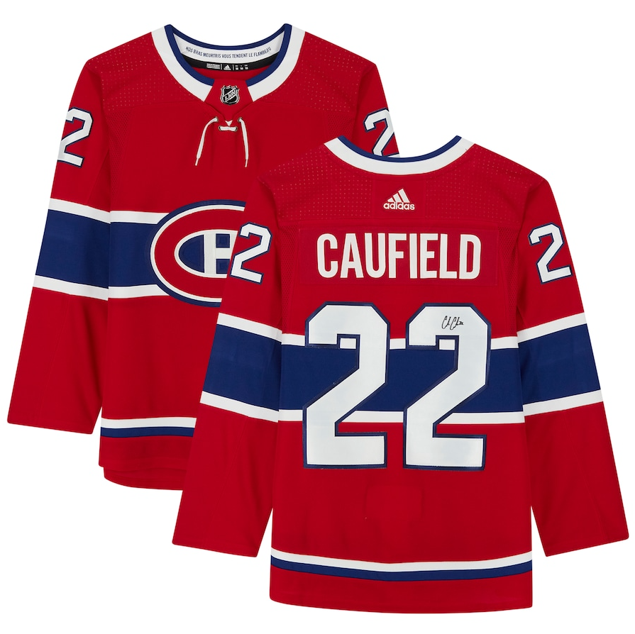 Cole Caufield Montreal Canadiens Autographed adidas Red Authentic Jersey