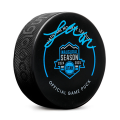 Logan Cooley Signed Utah Hockey Club Inaugural Season Official Game Puck