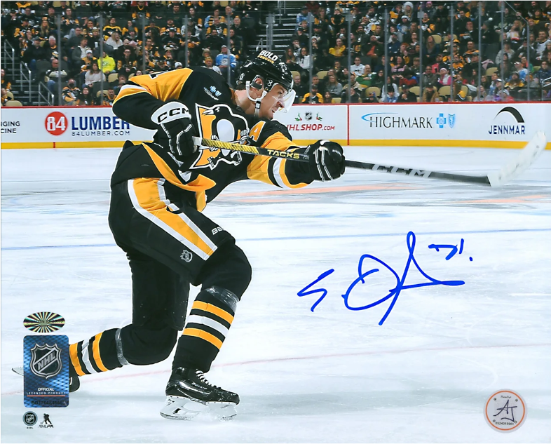 Evgeni Malkin Autographed Pittsburgh Penguins Slapshot 8x10 Photo