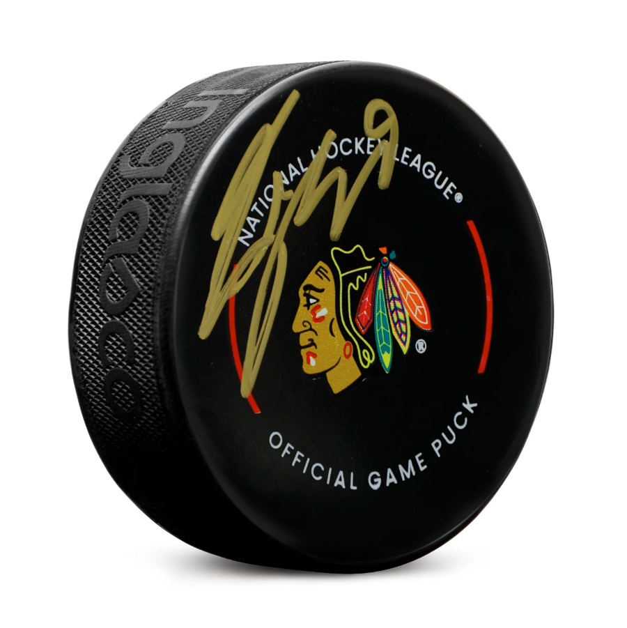 Tyler Bertuzzi Signed Chicago Blackhawks Official Game Puck