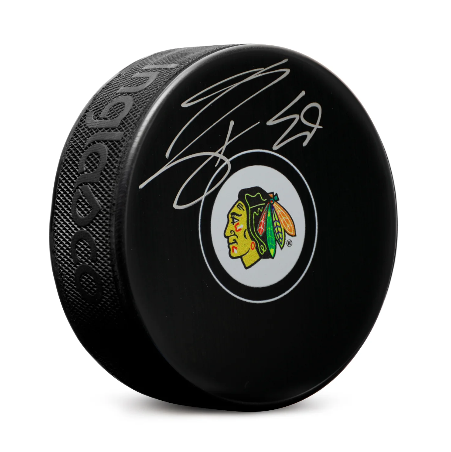 Tyler Bertuzzi Autographed Chicago Blackhawks Hockey Puck