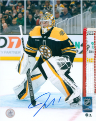 Jeremy Swayman Autographed Boston Bruins Goalie 8x10 Photo