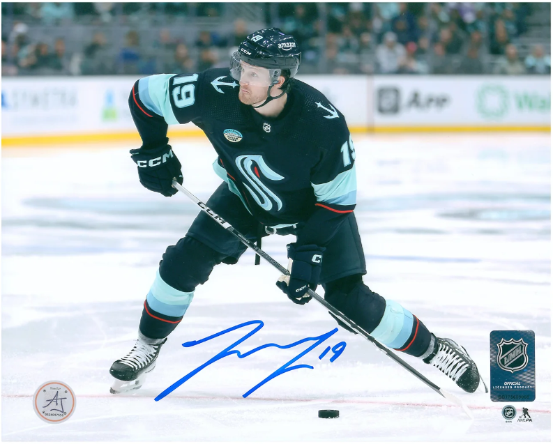 Jared McCann Autographed Seattle Kraken Attack Zone 8x10 Photo