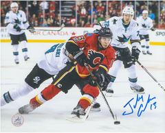 Johnny Gaudreau Autographed Calgary Flames Attack Zone 8x10 Photo