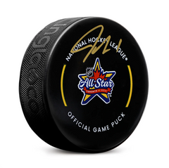 Jeremy Swayman Autographed 2024 NHL All-Star Game Hockey Puck