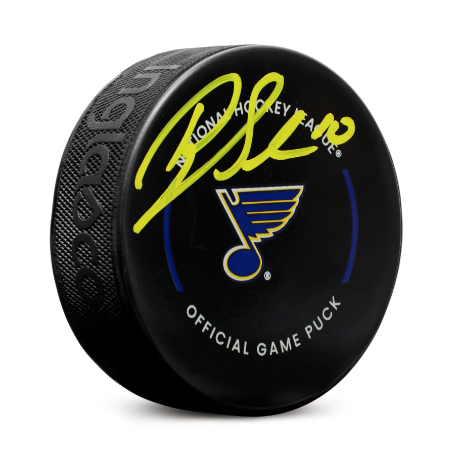 Brayden Schenn Signed St Louis Blues Official Game Puck