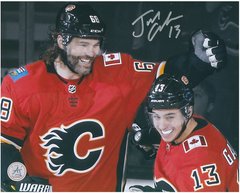 Johnny Gaudreau Signed Calgary Flames Jagr Last Point 8x10 Photo