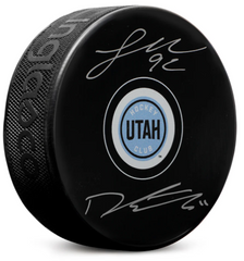 Logan Cooley & Dylan Guenther Dual Signed Utah Hockey Club Puck