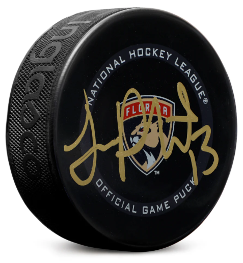 Sam Reinhart Signed Florida Panthers Official Game Puck