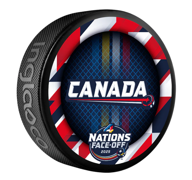 2025 NHL 4 Nations Face-Off Team Canada Souvenir Collectors Puck