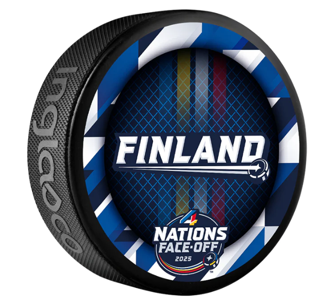 2025 NHL 4 Nations Face-Off Team Finland Souvenir Collectors Puck