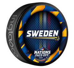 2025 NHL 4 Nations Face-Off Team Sweden Souvenir Collectors Puck