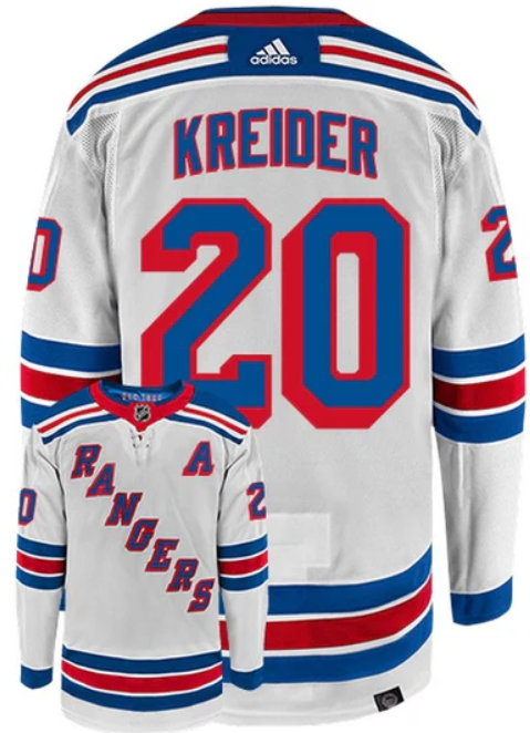 Pre-Order - Chris Krieder Autographed New York Rangers Away Adidas Jersey