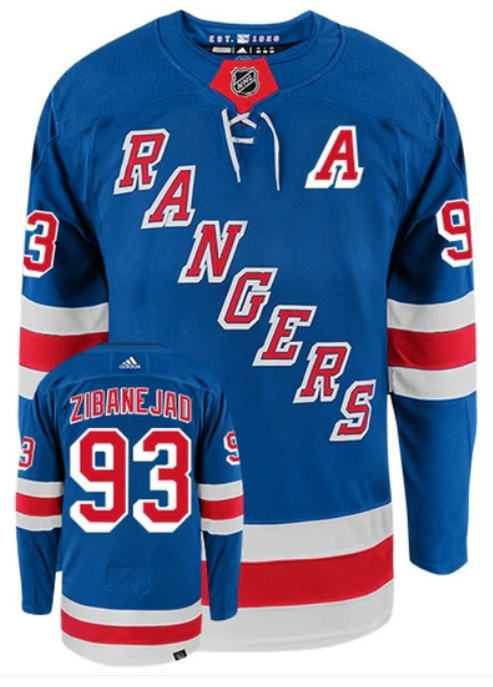 Pre-Order - Mika Zibanejad Autographed New York Rangers Home Adidas Jersey