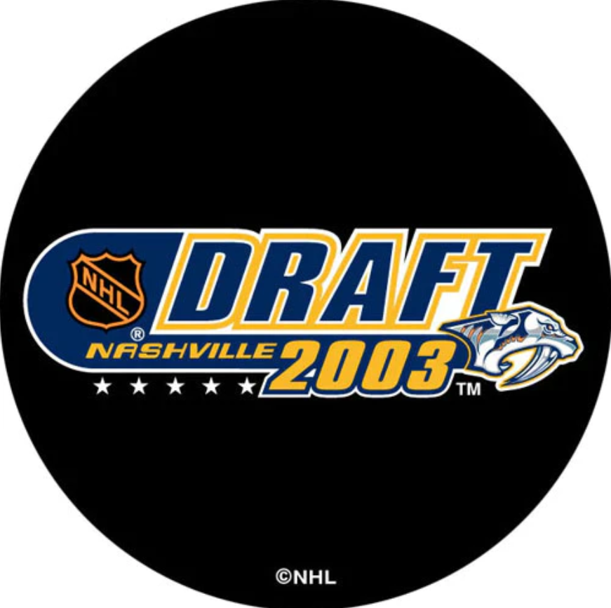 Pre-Order - Corey Perry - Autographed 2003 NHL Draft Hockey Puck