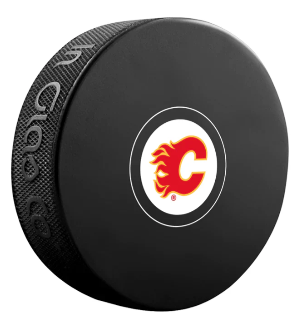 Pre-Order - Dustin Wolf Autographed Calgary Flames Hockey Puck