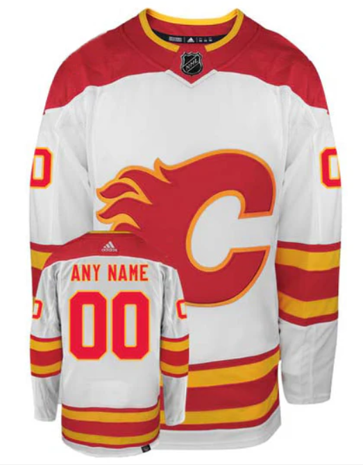 Pre-Order - Dustin Wolf Autographed Calgary Flames Away Adidas Jersey