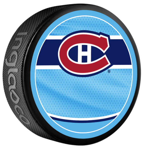 Pre-Order - Mike Matheson Autographed Montreal Canadiens Reverse Retro Hockey Puck