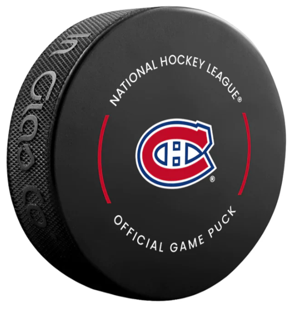 Pre-Order - Samuel Montembeault Autographed Montreal Canadiens Official Hockey Puck