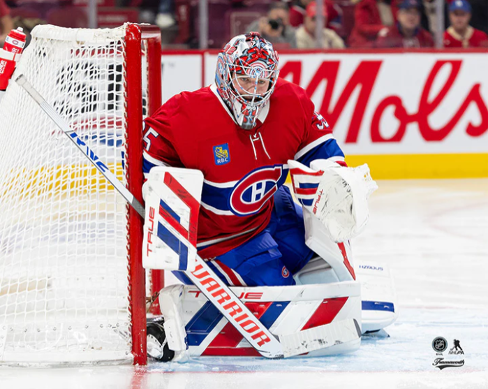 Pre-Order - Samuel Montembeault Autographed Montreal Canadiens Home Horizontal 8x10 Photo