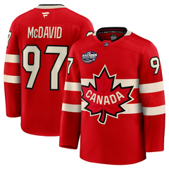 Men's Canada Connor McDavid Fanatics Red 2025 4 Nations Face-Off Premium Player Jersey