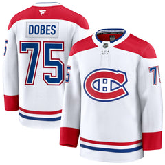 Jakub Dobes Autographed Montreal Canadiens Fanatics Premium Away Jersey